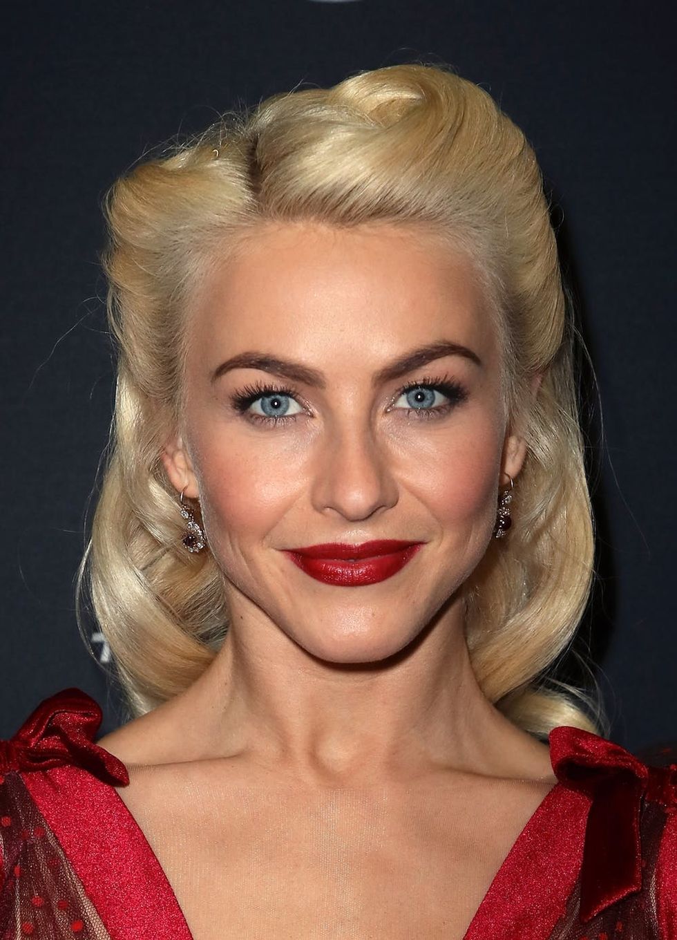 Julianne Hough with Snow Bunny blonde hair.