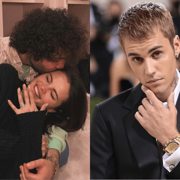 justin bieber reacts to selena gomez engagement