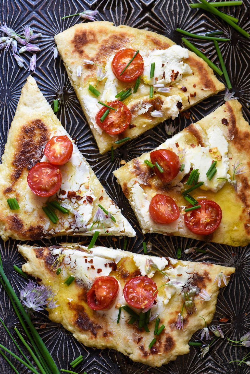 Kale, Grape and Blue Cheese Flatbread