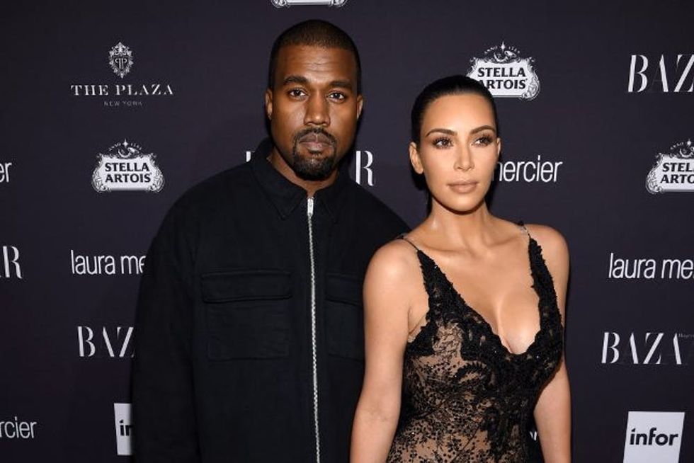 Kanye West and Kim Kardashian