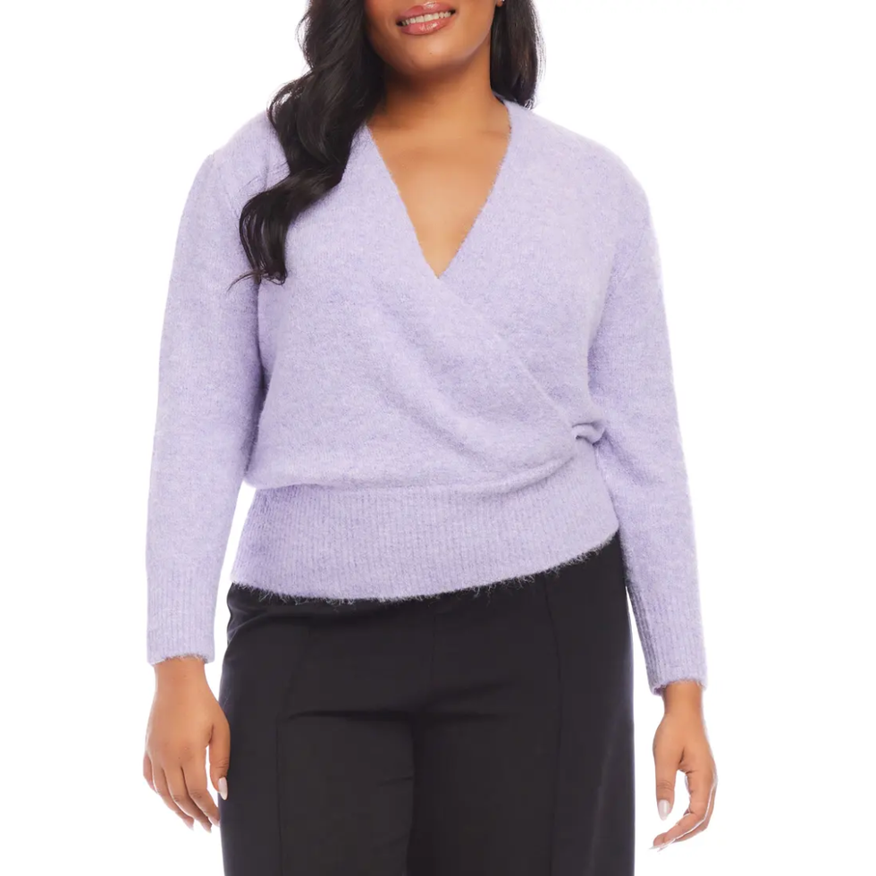 Karen Kane Surplice V-Neck Sweater