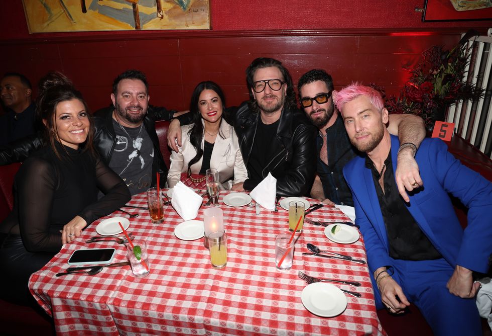 Karly Skladany, Chris Kirkpatrick, Jennifer HuYoung, JC Chasez, Michael Turchin and Lance Bass