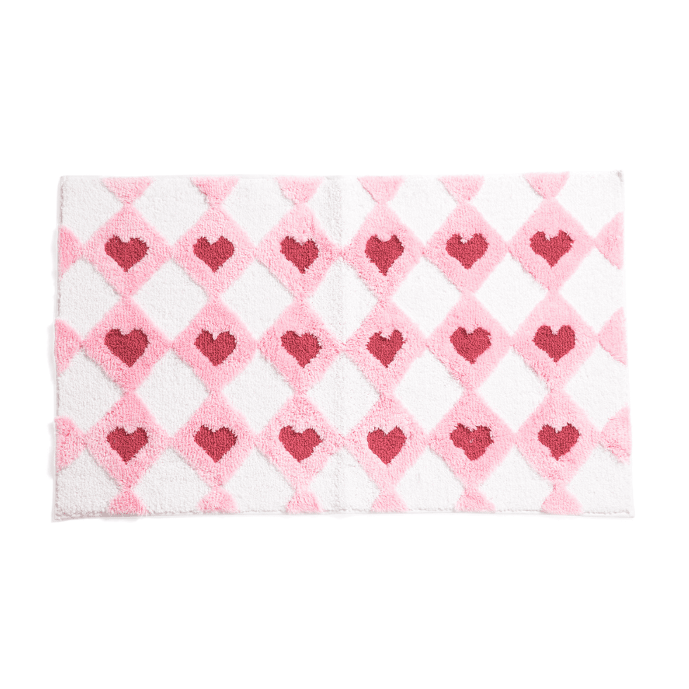 Kassaspa Diamond Hearts Bath Rug