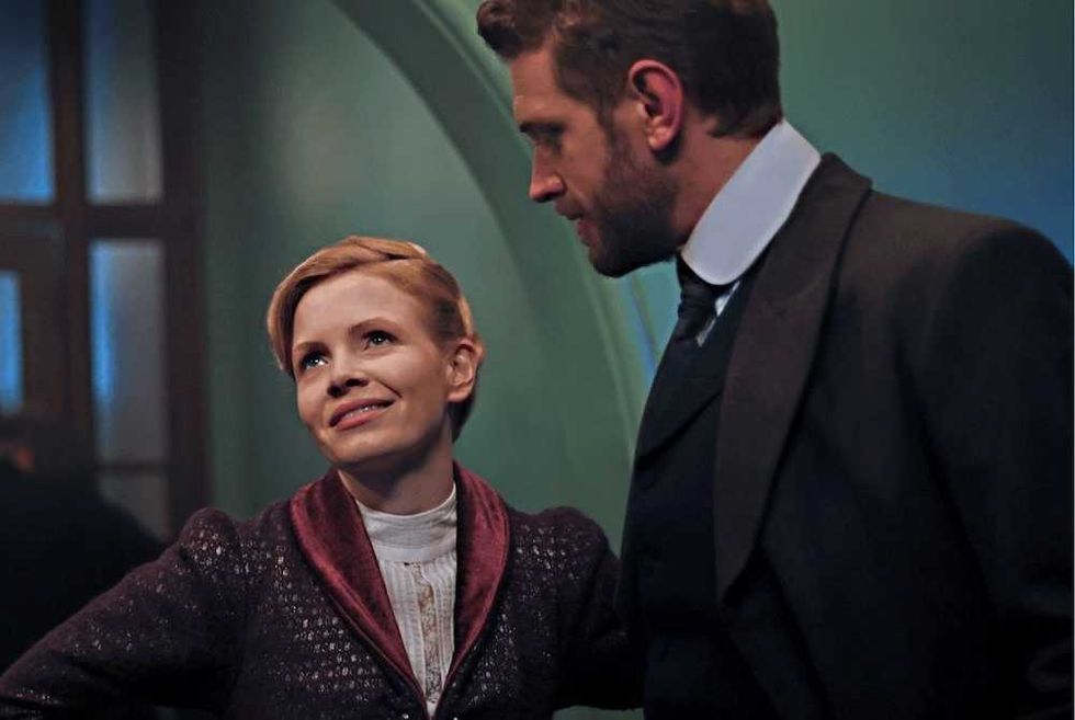 Kate Phillips and Tom Durant-Pritchard in Miss Scarlet Season 6