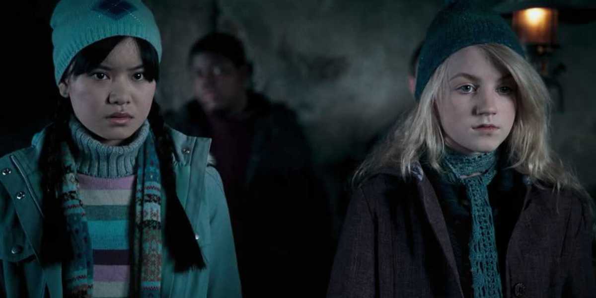 katie leung as cho chang and evanna lynch as luna lovegood ravenclaw