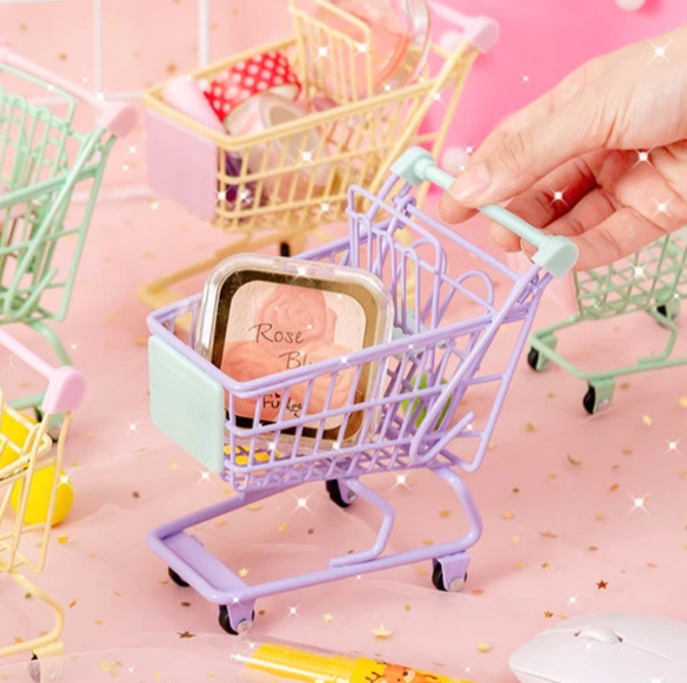 Kawaii Shopping Trolley Desk accessories