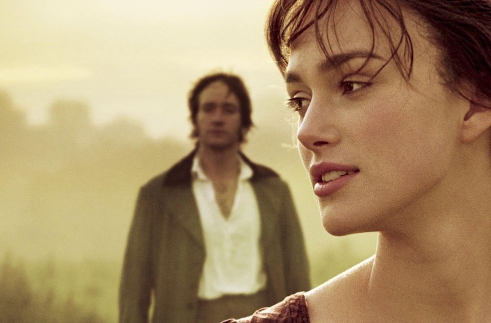 keira knightley and matthew macfadyen in Pride & Prejudice 2005 poster
