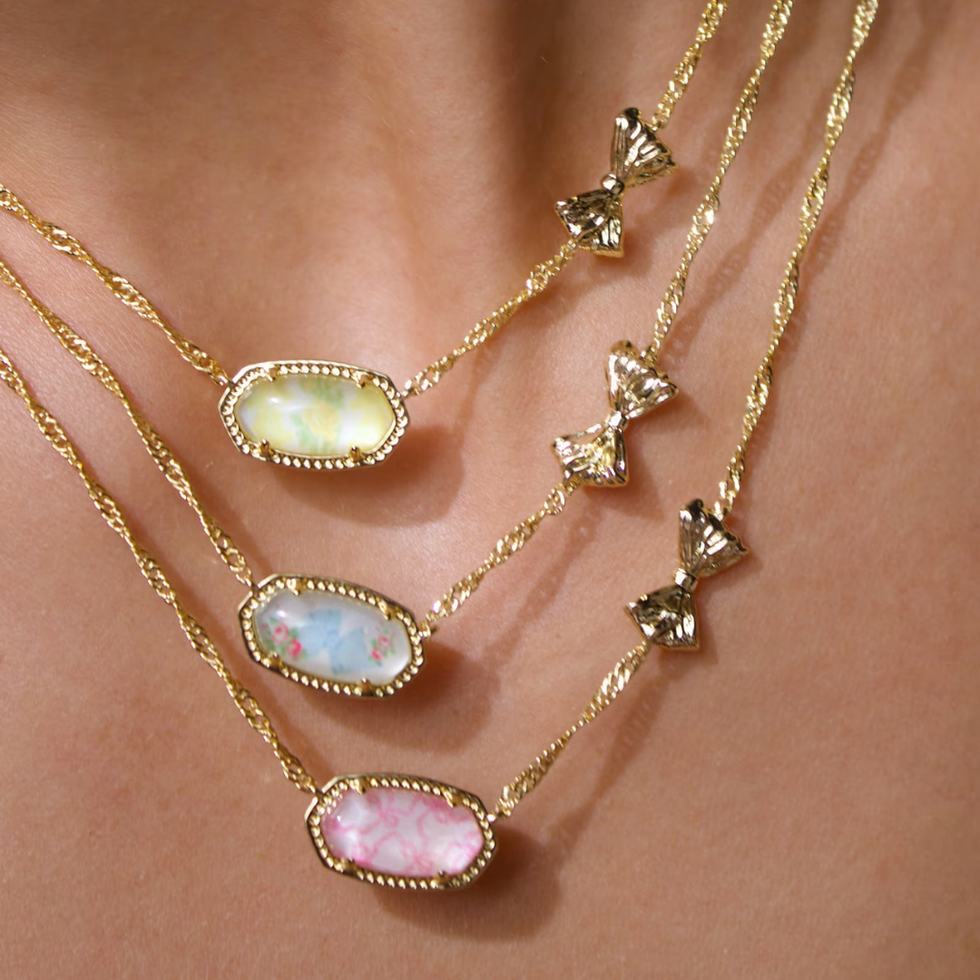 Kendra Scott x LoveShackFancy Bow Gold Elisa Necklace