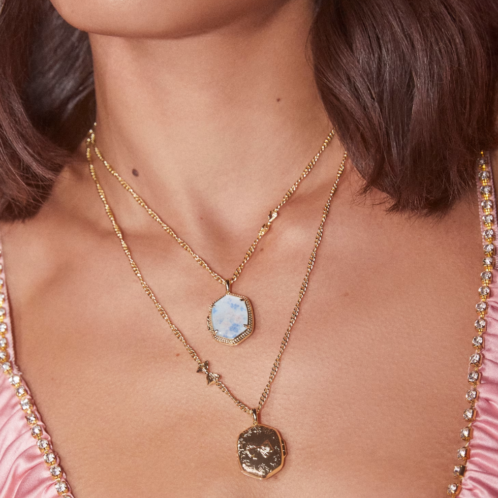 Kendra Scott x LoveShackFancy Daphne Gold Locket Necklace
