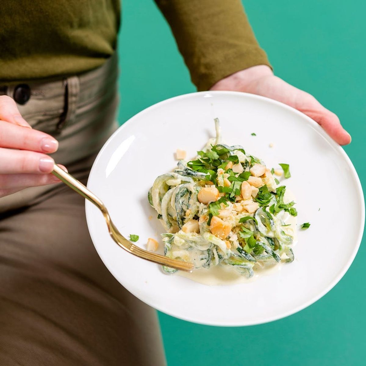 Keto Alfredo Zoodles Recipe