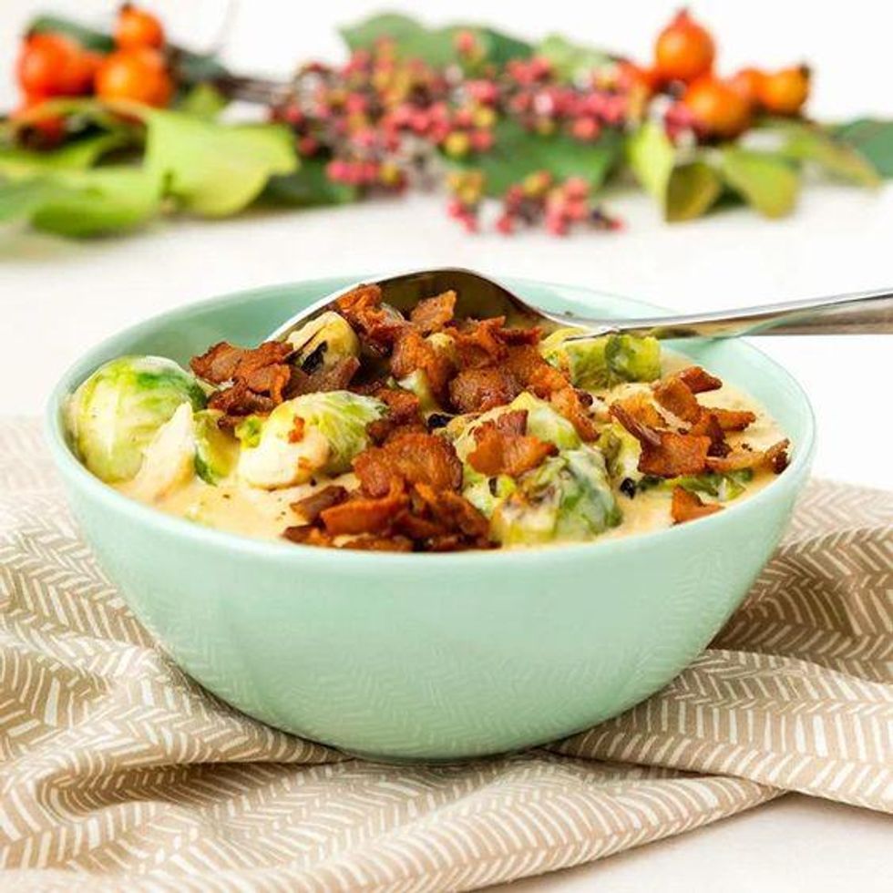 Keto Cheesy Brussels Sprouts Casserole