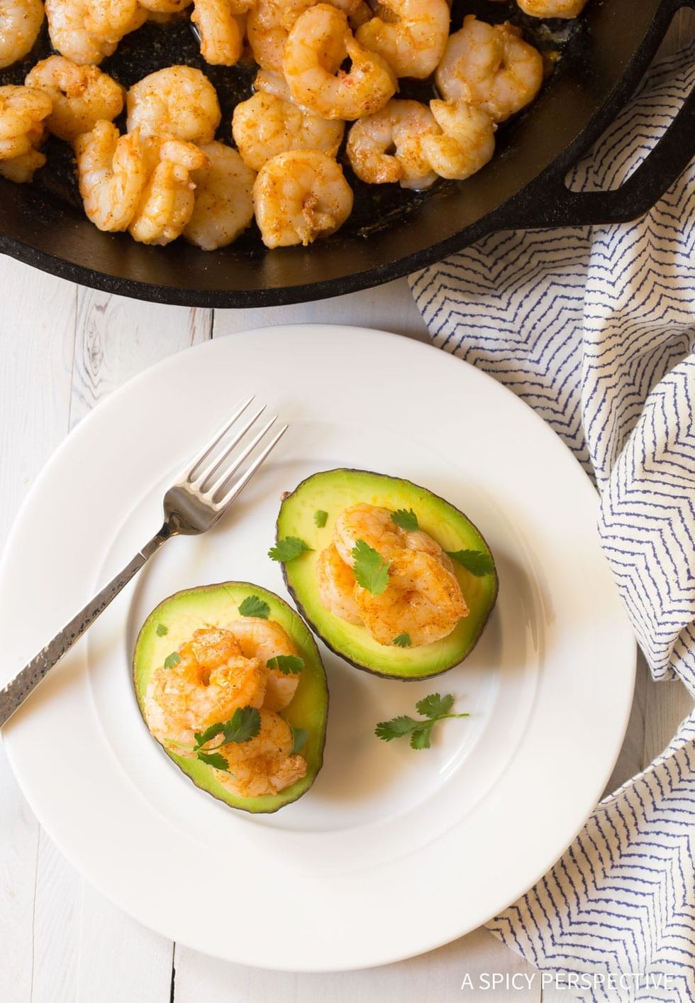 Keto Creole Shrimp Stuffed Avocado