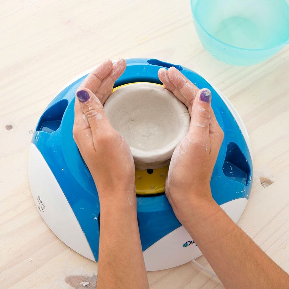 Yup, We Used a Pottery Wheel for Kids to Make Adult Pottery Brit + Co