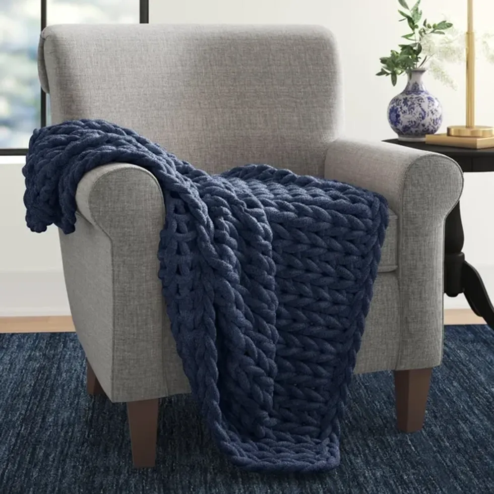Knitted Throw Blanket