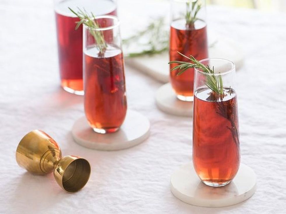 Kourtney Kardashian's Pomegranate Champagne Punch