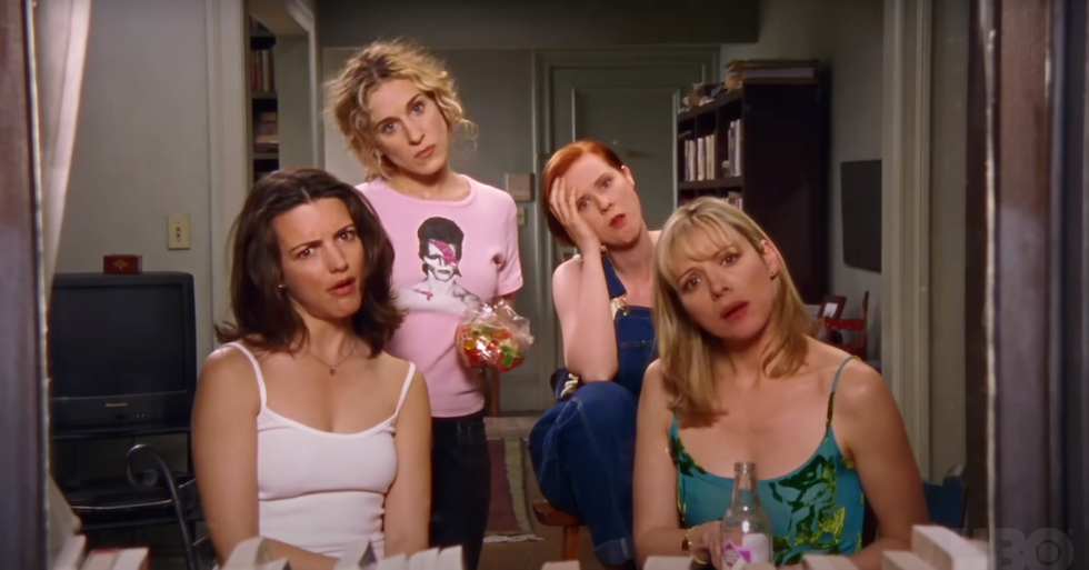 Kristin Davis, Sarah Jessica Parker, Cynthia Nixon, and Kim Cattrall in Sex and The City
