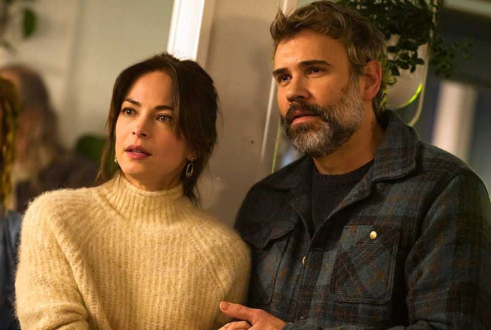 Kristin Kreuk and Rossif Sutherland in Murder in a Small Town on Fox