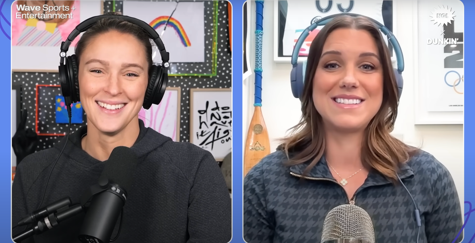 kylie kelce, alex morgan discussing gender-neutral baby names on 'not gonna lie' podcast