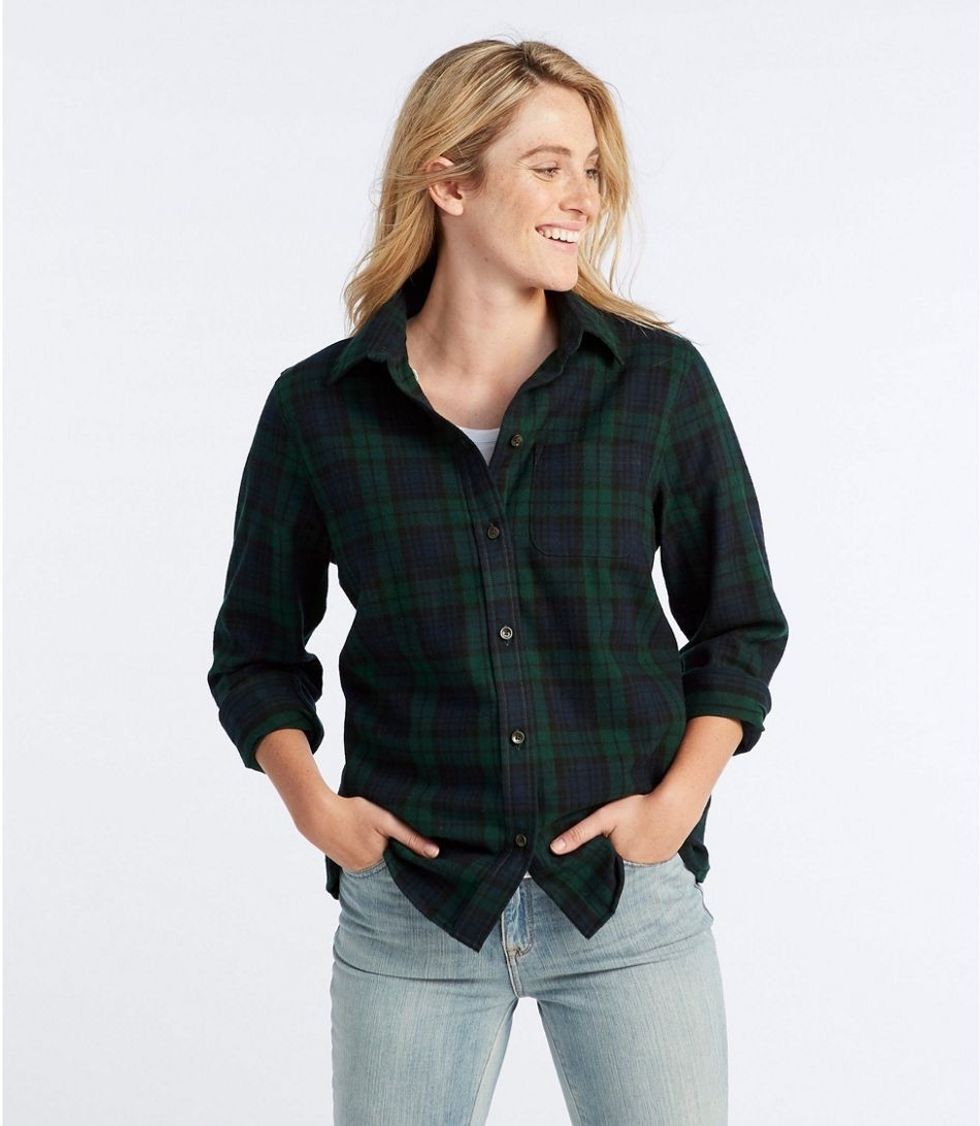 L.L. Bean Scotch Plaid Flannel Shirt