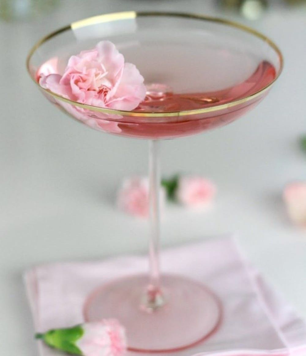 La Fleurette Cocktail pink cocktail recipes valentines day