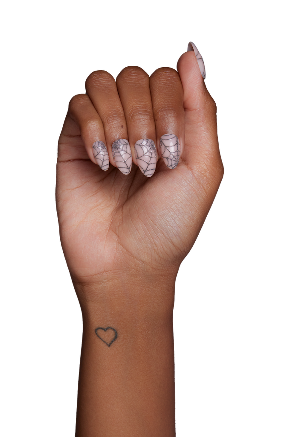 lady web press-on halloween nails