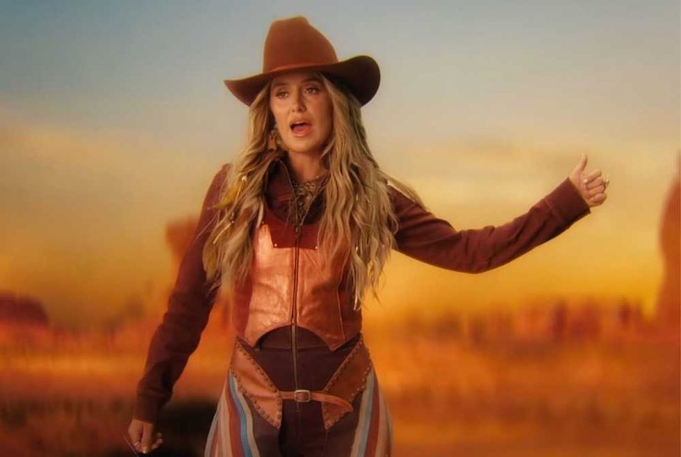 Lainey Wilson in the Somewhere Over Laredo music video