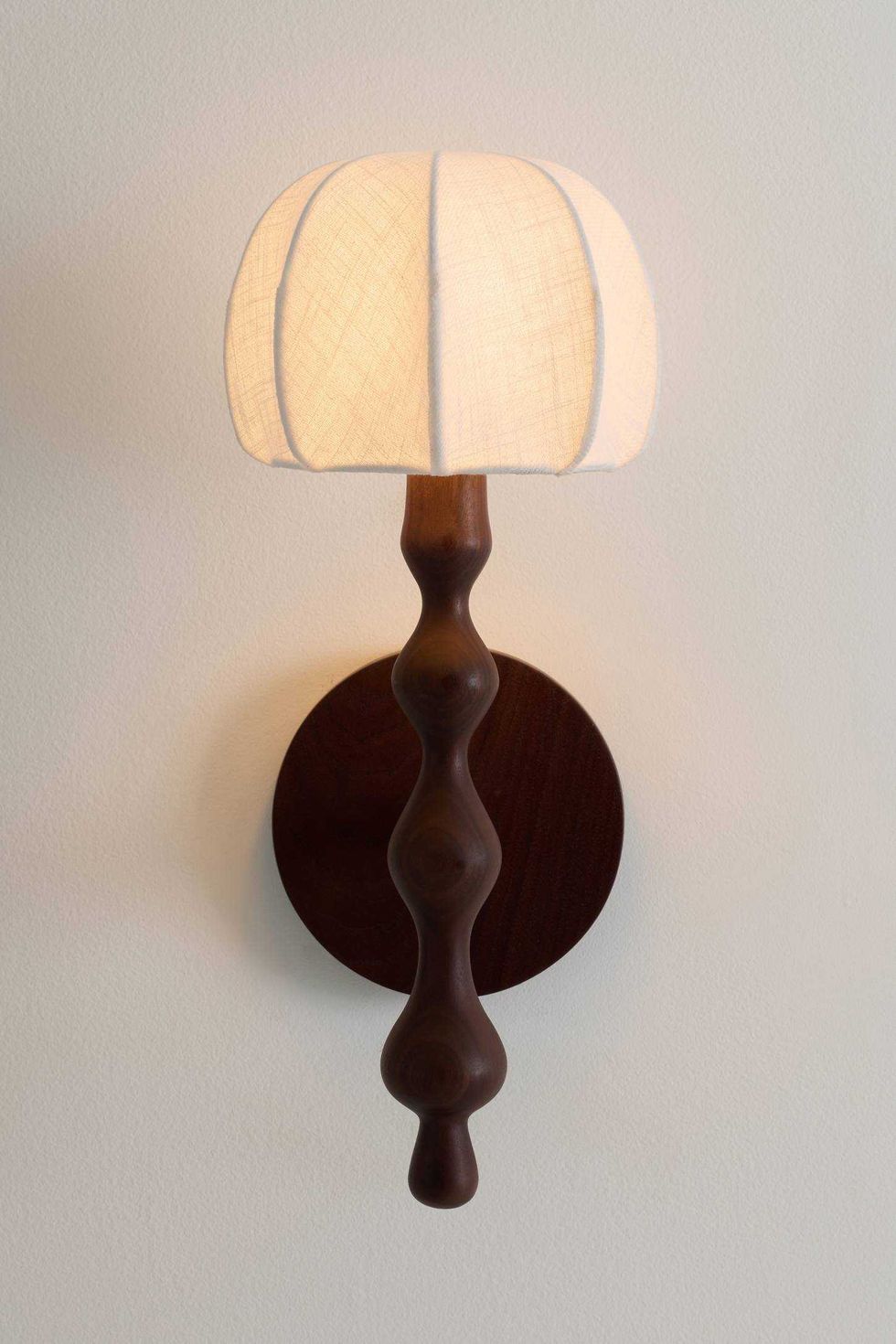 LALA Reimagined Wood Shaded Sconce Wall Light