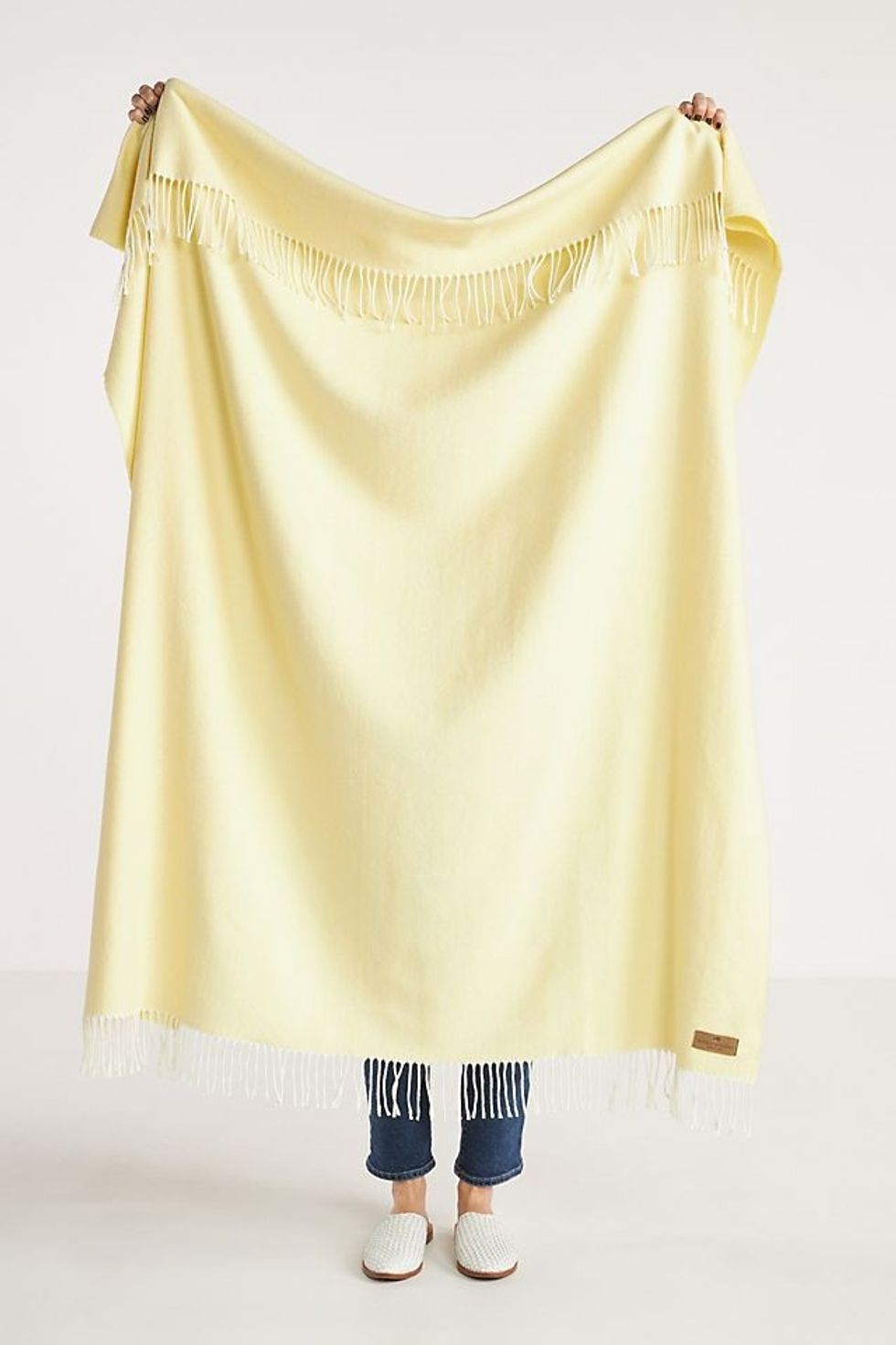 Lands Downunder Solid Herringbone Throw Blanket