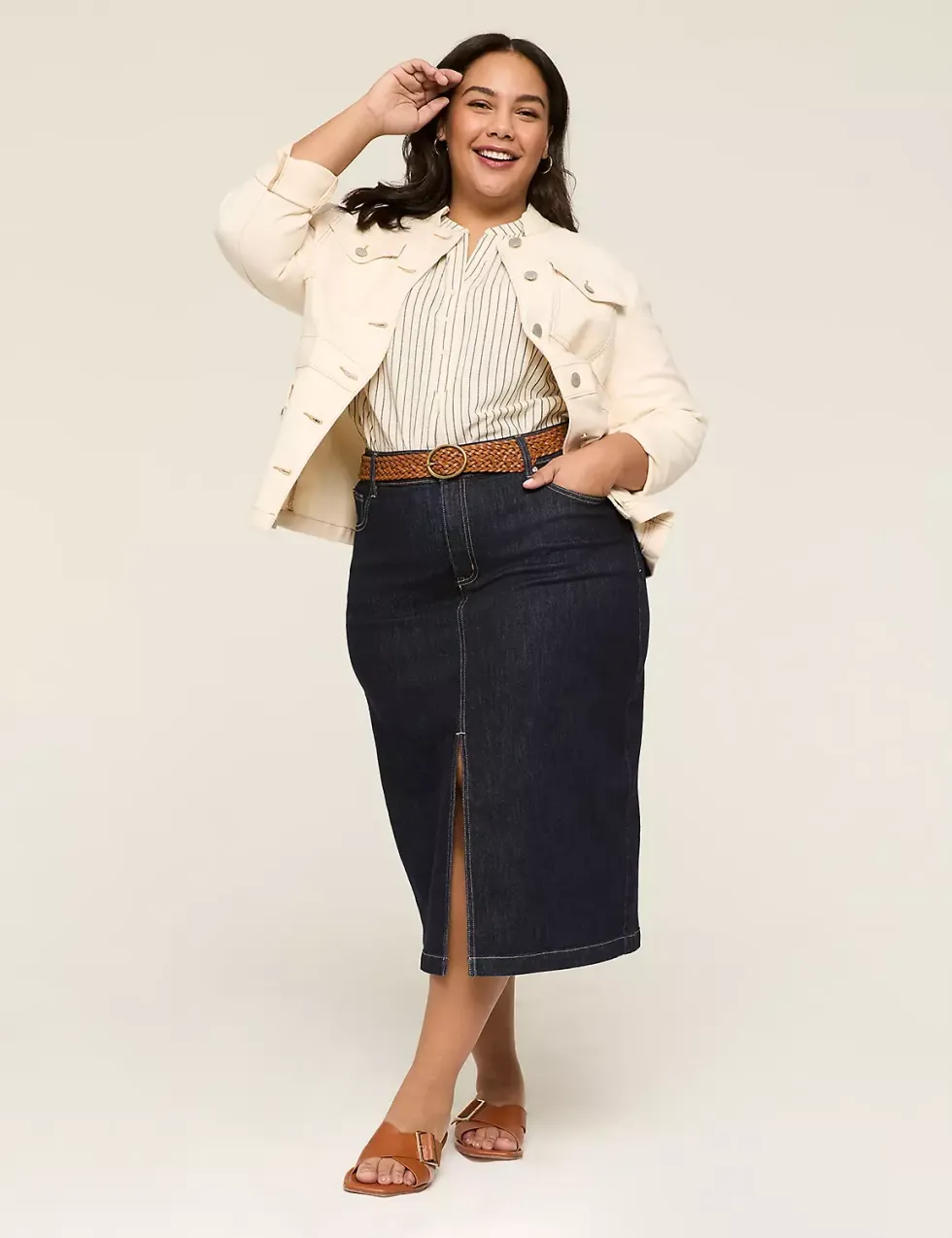 Lane Bryant High-Rise Denim Pencil Skirt\u200b