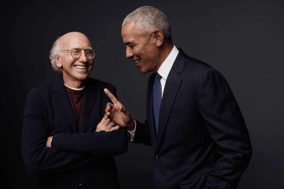 Larry David and Barack Obama