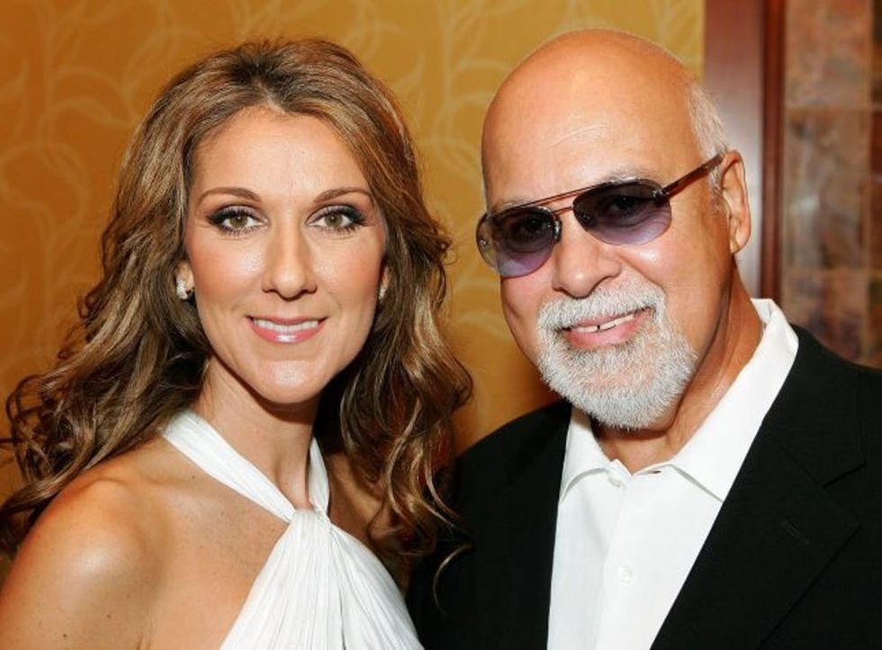 LAS VEGAS - SEPTEMBER 03: Singer Celine Dion and her husband and manager Rene Angelil pose after Dion performed at the 41st annual Labor Day Telethon to benefit the Muscular Dystrophy Association at the South Coast Hotel & Casino September 3, 2006 in Las Vegas, Nevada. (Photo by Ethan Miller/Getty Images)