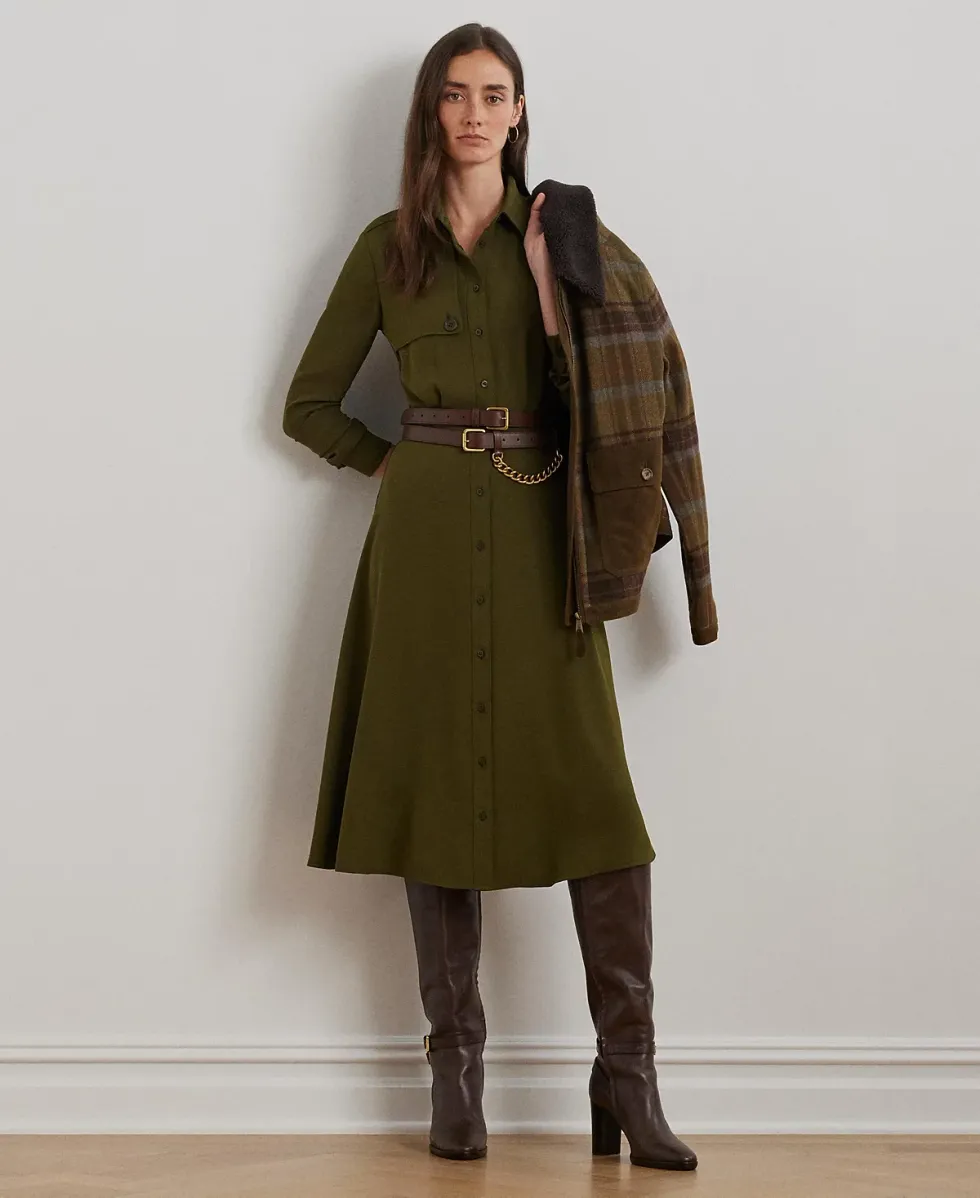 Lauren Ralph Lauren Double-Faced Georgette Shirtdress