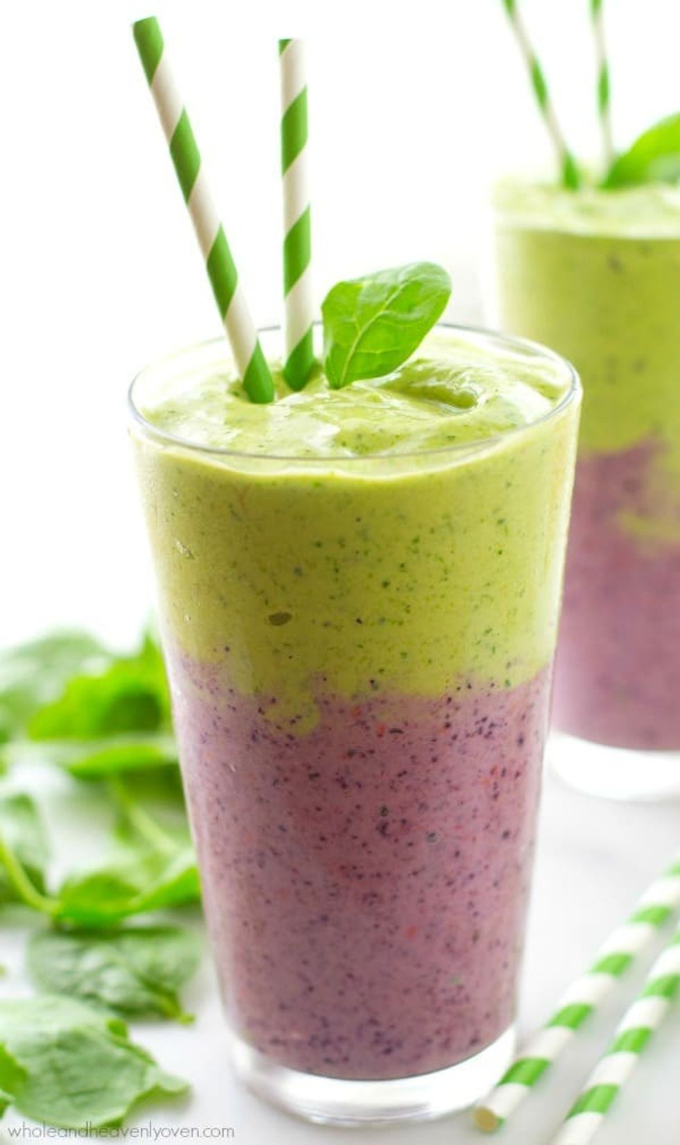 Layered Mixed-Berry Green Power Smoothie