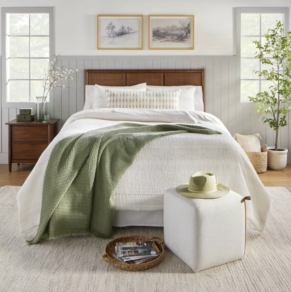 Layered Stripe Lumbar Bed Pillow