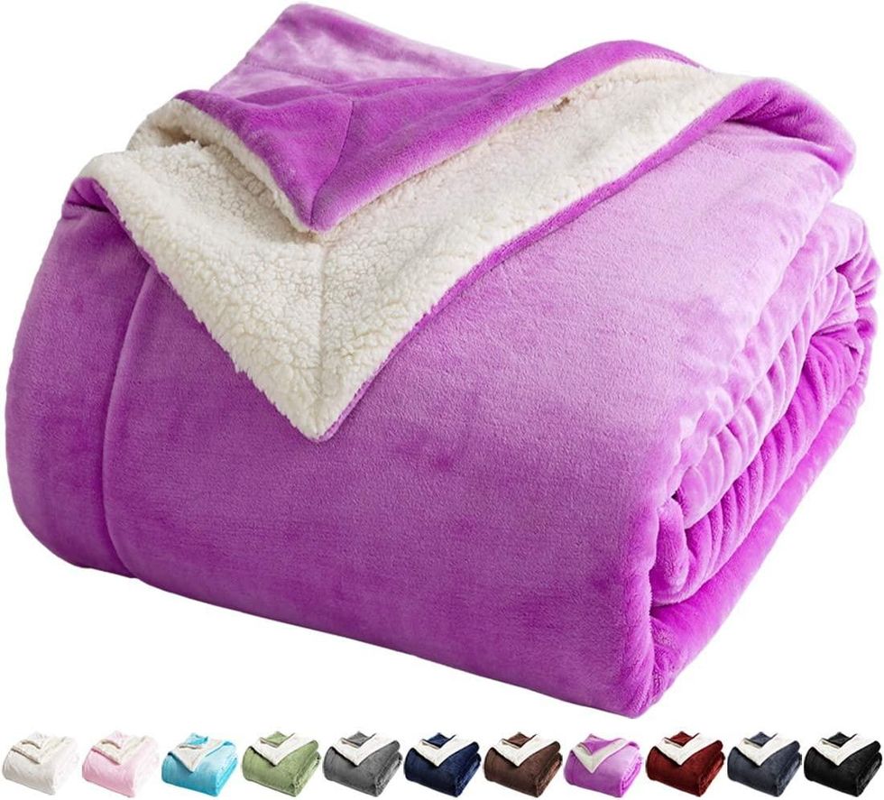 LBRO2M Sherpa Fleece Bed Blanket