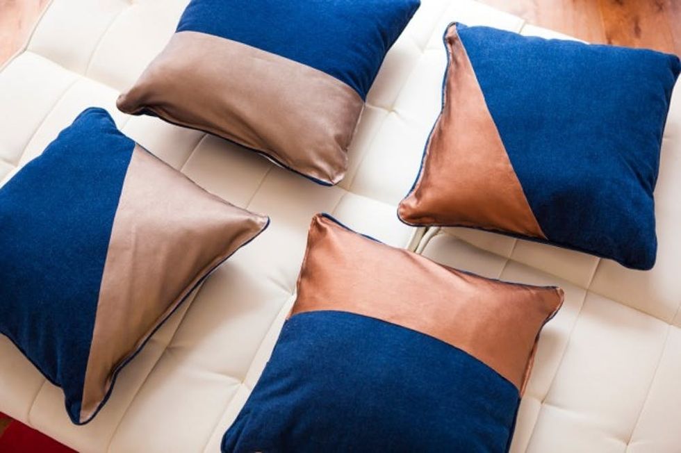 Leather Dipped Pillows