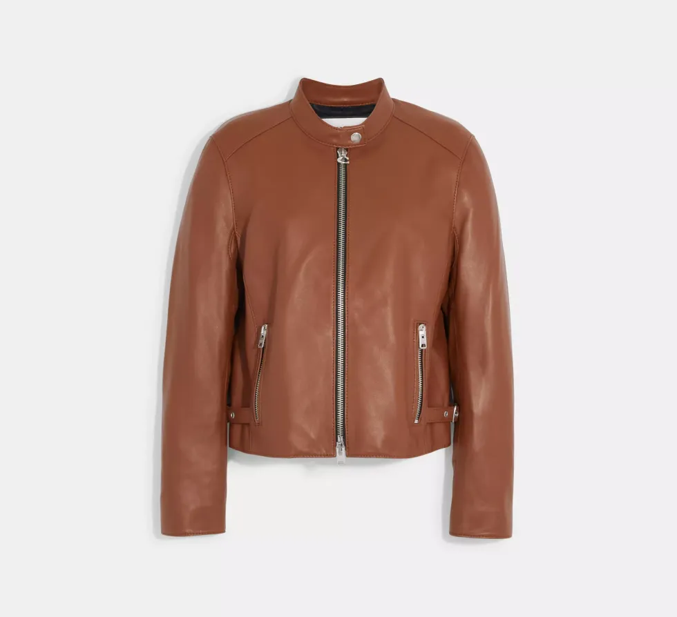 leather racer jacket