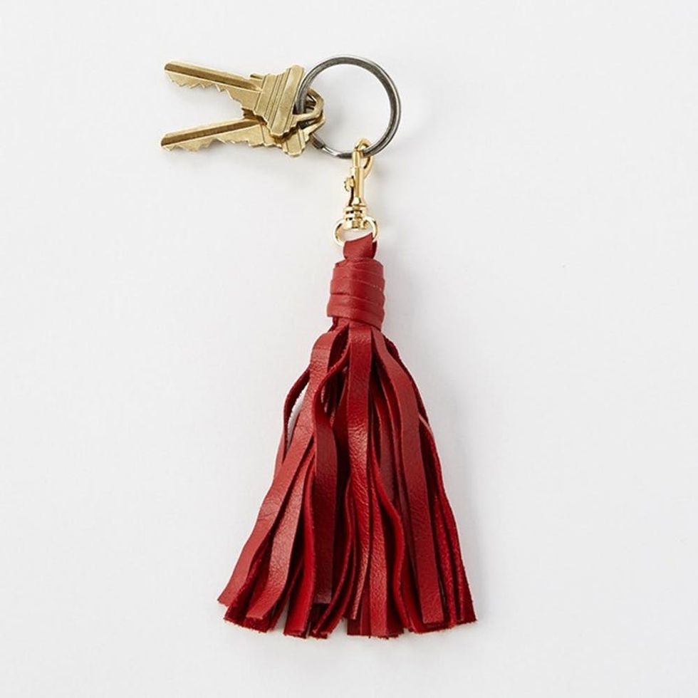 Leather Tassel Keychain