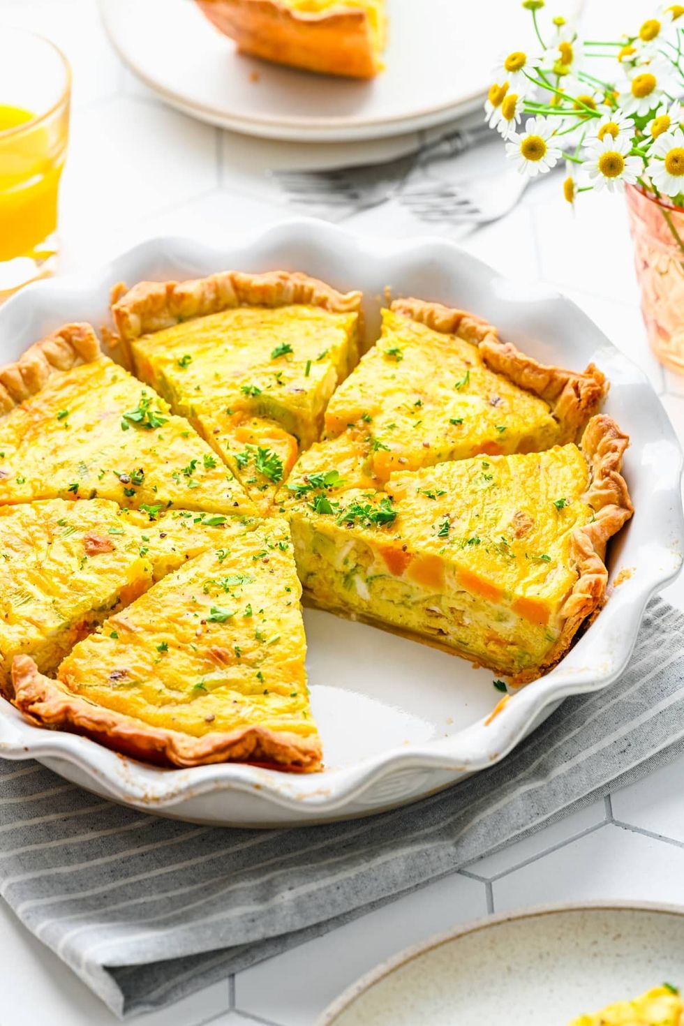 Leek and Squash Quiche