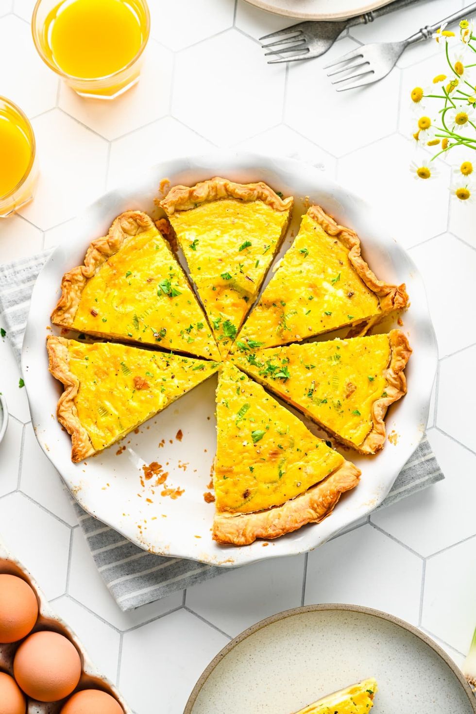 Leek and Squash Quiche