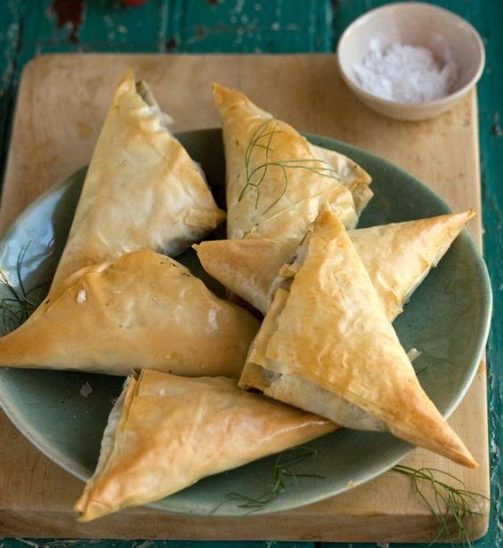Leek, Mushroom and Parmesan Phyllo Pie