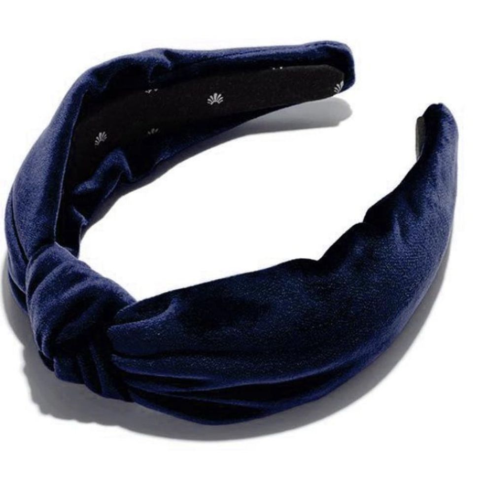 Lele Sadoughi Navy Velvet Headband