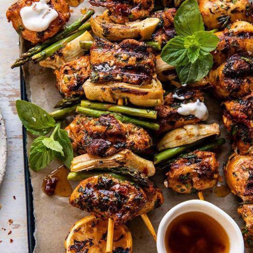 Lemon Chicken Skewers
