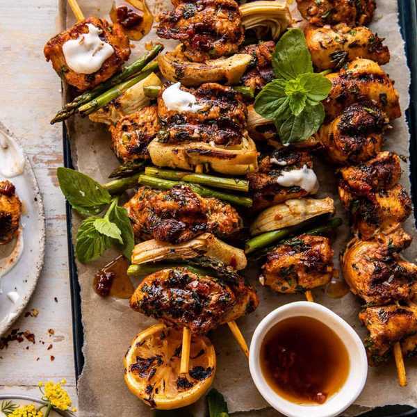 Lemon Chicken Skewers