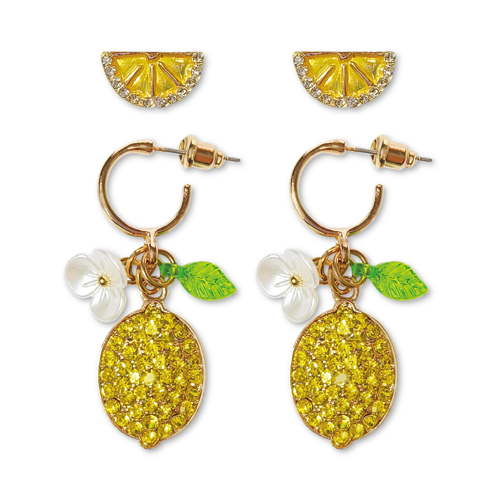 Lemon Earrings Set