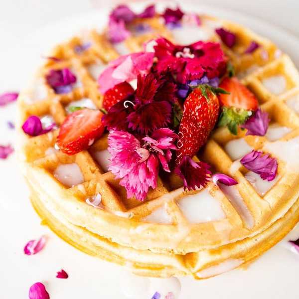 Lemon-Elderflower Waffles