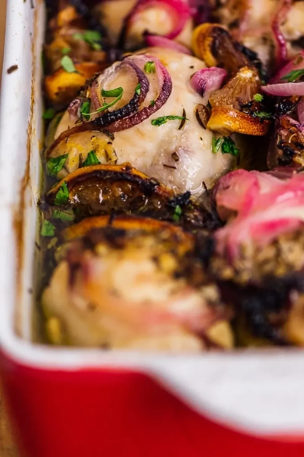 Lemon Garlic Baked Chicken Thighs