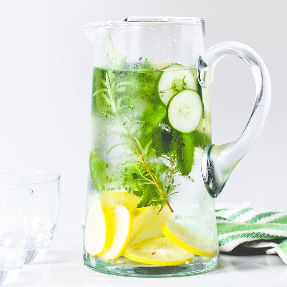 Lemon Herb Cucumber Water