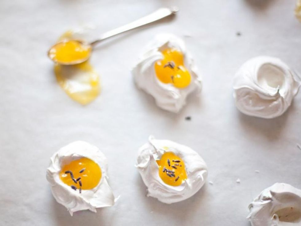 Lemon Lavender Meringues