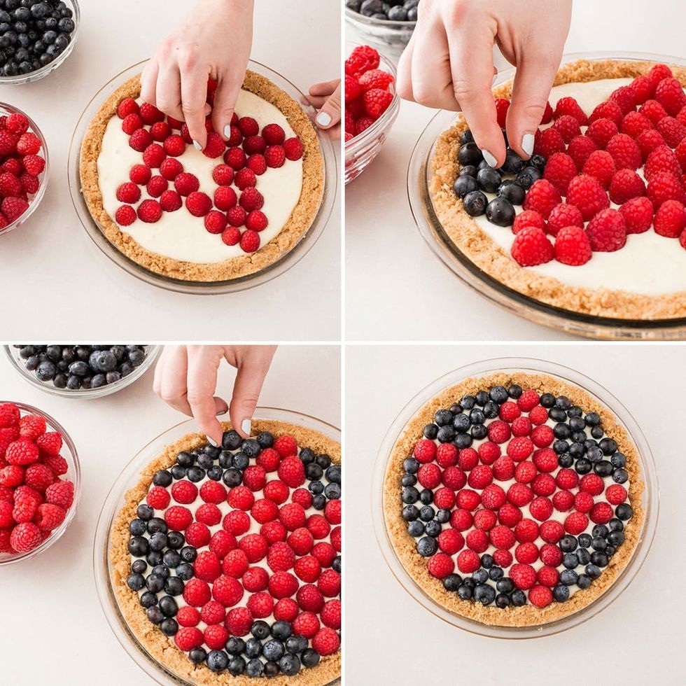 lemon pie filling with star design for july 4th